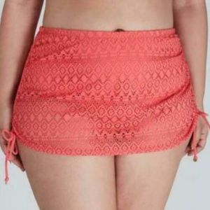 Never use....Cacique By Lane Bryant Swim Crochet Ruched Swim